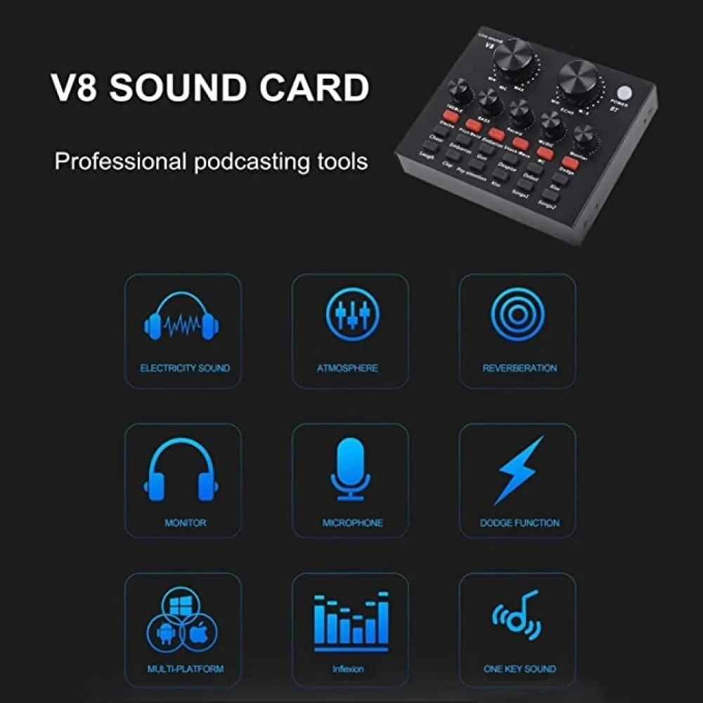 كرت صوت بلوتوث- V8