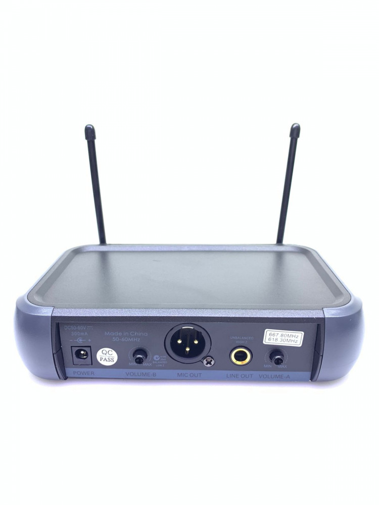 2 ميكرفون لاسلكي يدوي + جيب (علاق) - MAX