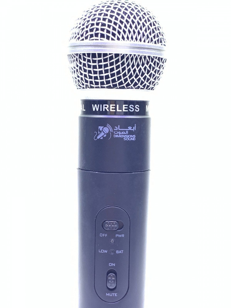2 ميكرفون لاسلكي يدوي - أبعاد