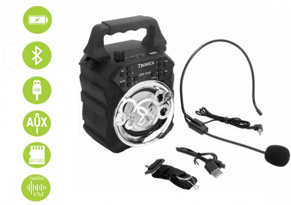 سماعه متنقل صغير + مايكروفون رأسي