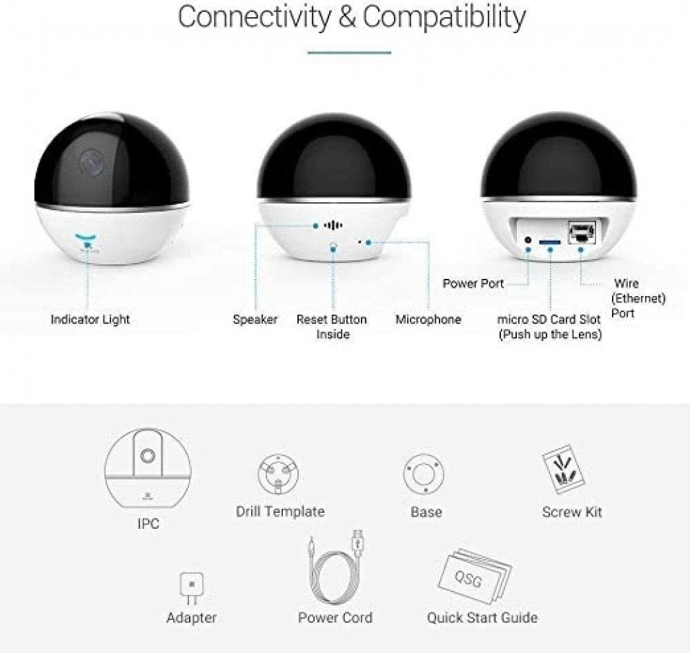 كاميرا مراقبة داخلي واي فاي 360 درجة - EZVIZ