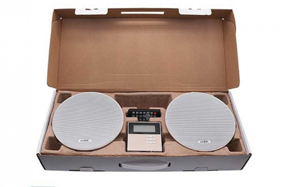 سماعتين 6.5 انش سقفية مع جهاز تحكم جداري