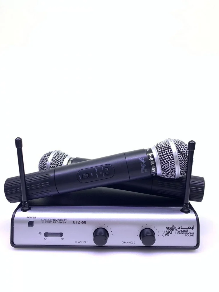 2 ميكرفون لاسلكي يدوي - أبعاد